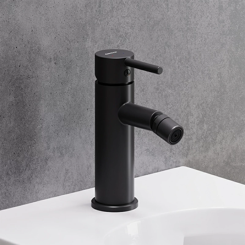 Смеситель для биде Damixa Scandinavian Pure 360240300 с донным клапаном, черный