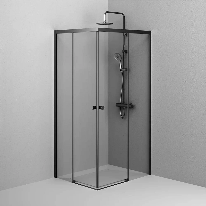 Душевое ограждение без поддона 80x100 AM.PM X-Joy W94G-403-100280-BT1K профиль черный матовый