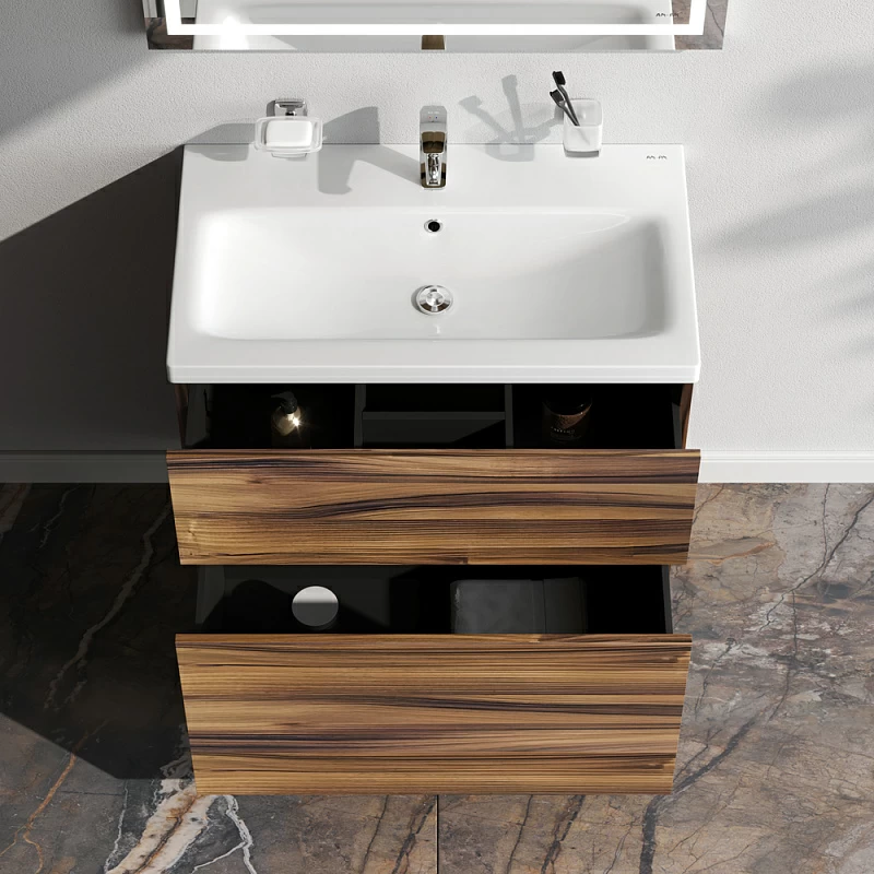 Тумба под раковину 75 AM.PM Gem M90FSX0752HF напольная под дерево орех