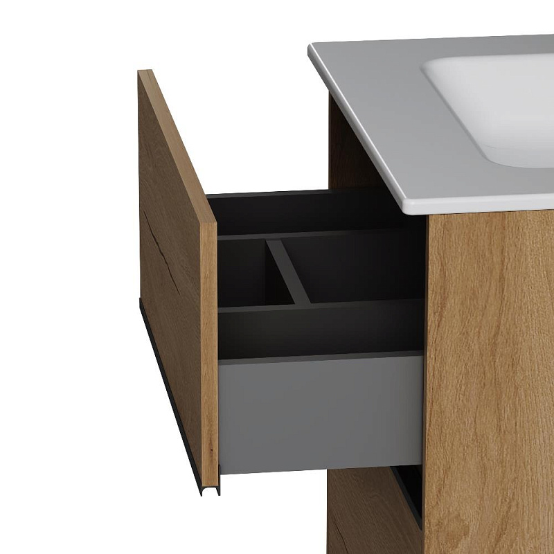 Тумба под раковину 60 AM.PM Sense M7BFUX0602OF подвесная/напольная на ножках, светлое дерево