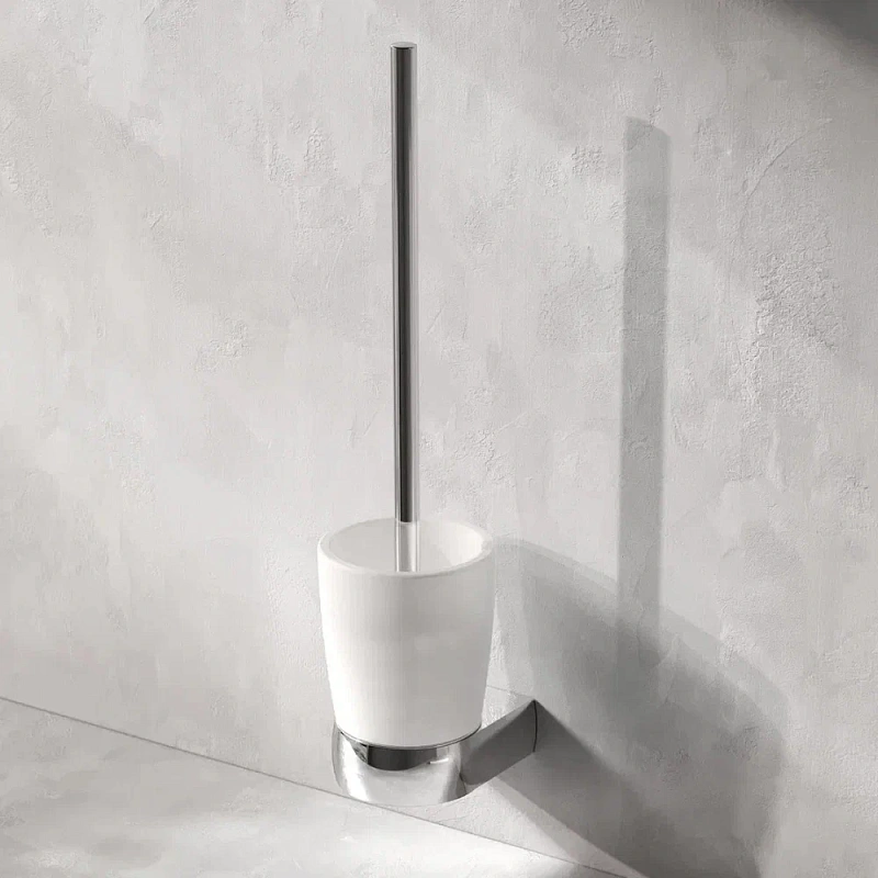 Ершик для унитаза AM.PM Sensation A3033300 со стеклянной настенной подставкой, хром