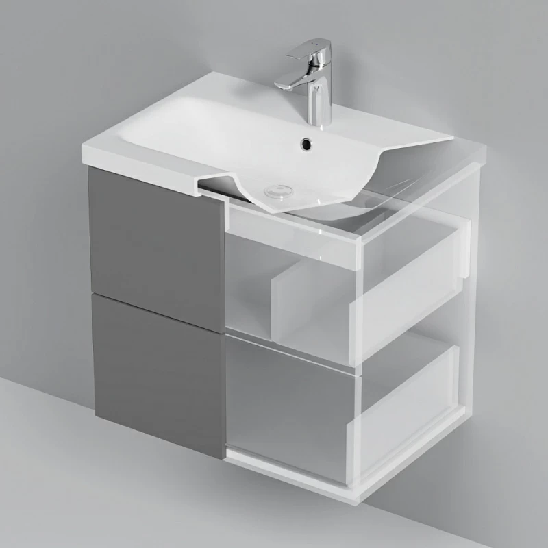 Тумба под раковину 60 AM.PM Gem M90FHX06022GM подвесная графит