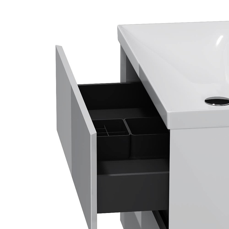 Тумба с раковиной 80 AM.PM Above M9X-FSX0802WG-WCC0800WG напольная, белая глянцевая