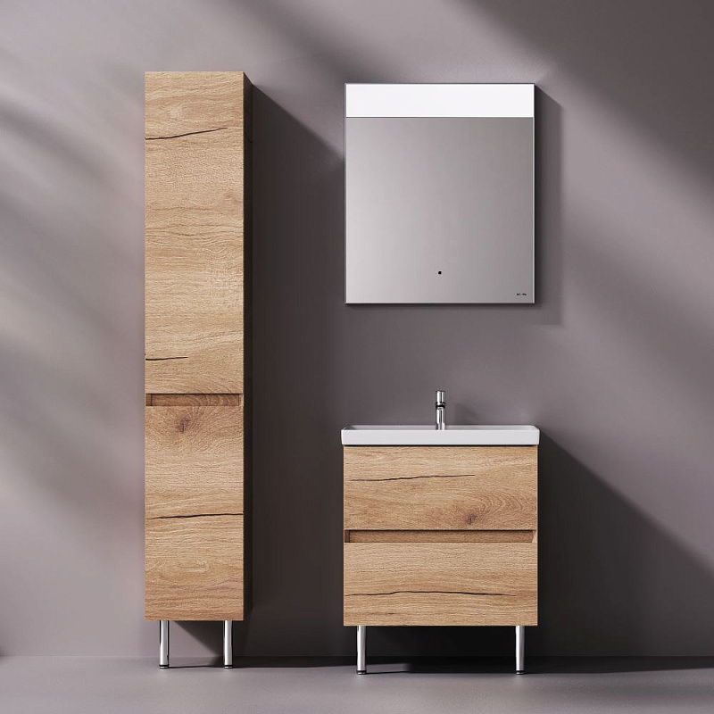 Тумба с раковиной 80 AM.PM Above M9X-FSX0602OF-WCC0600WG напольная, под дерево