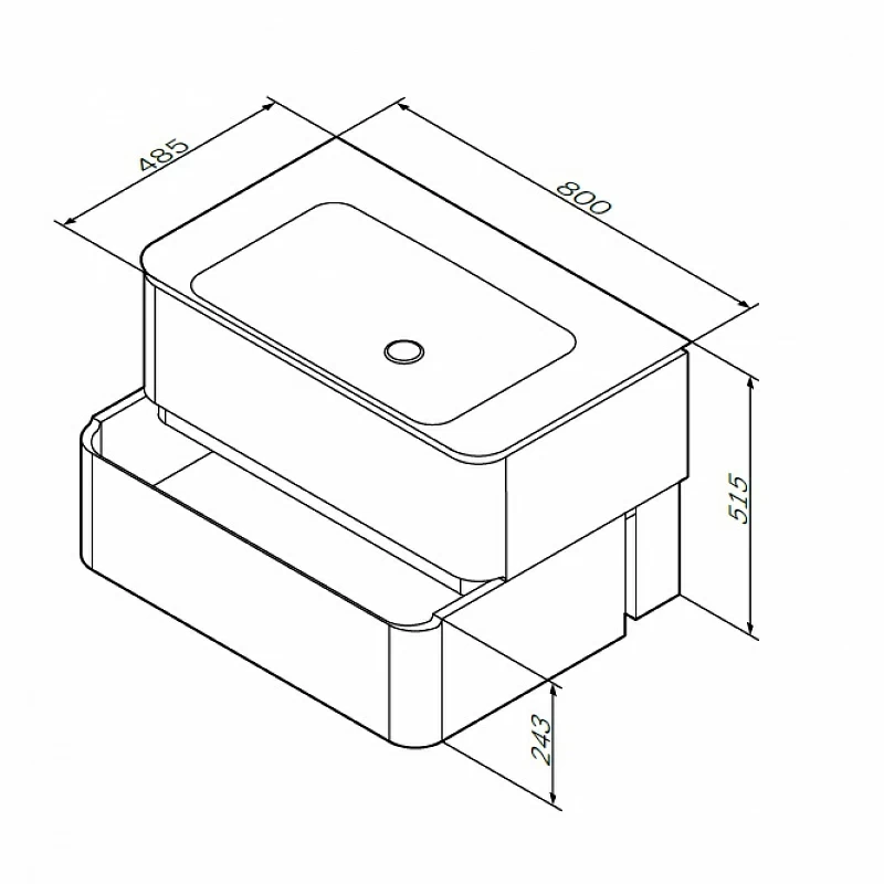 Тумба под раковину 80 AM.PM Sensation M30FHX0802NF под дерево орех