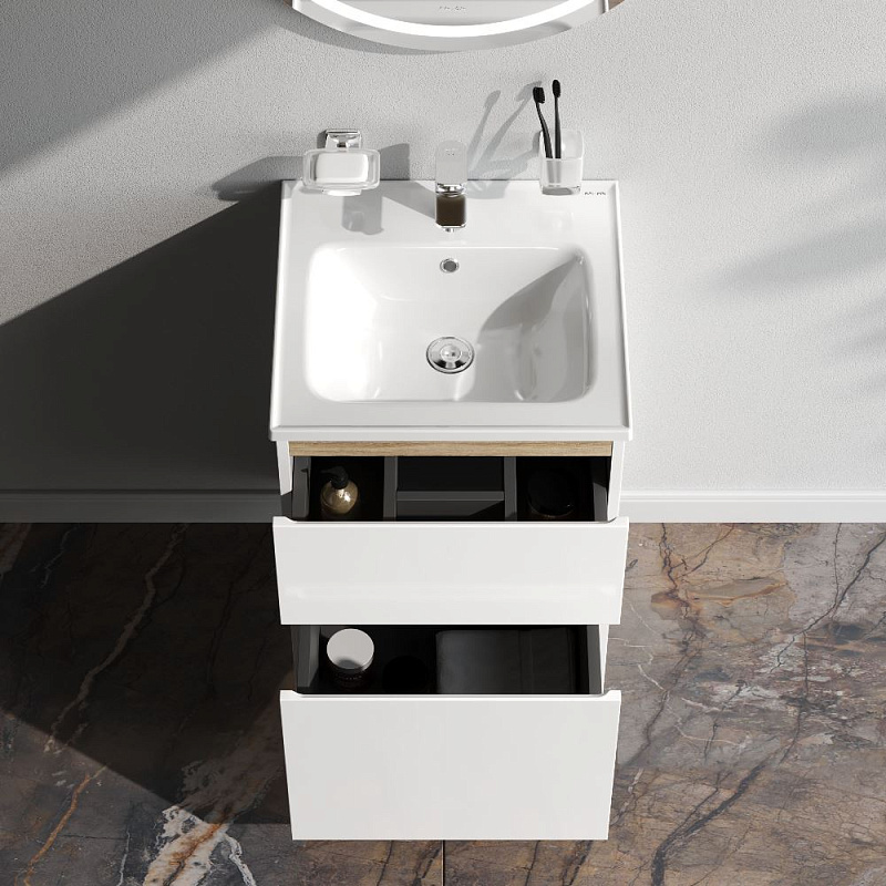 Тумба под раковину 50 AM.PM X-Joy M85AFSX0502WG напольная белый глянец