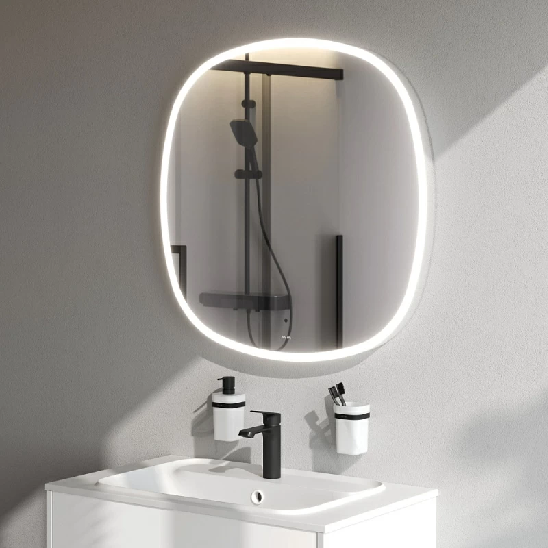 Зеркало с подсветкой в ванную закругленное 80 AM.PM Func M8FMOX0801WGS сенсорное