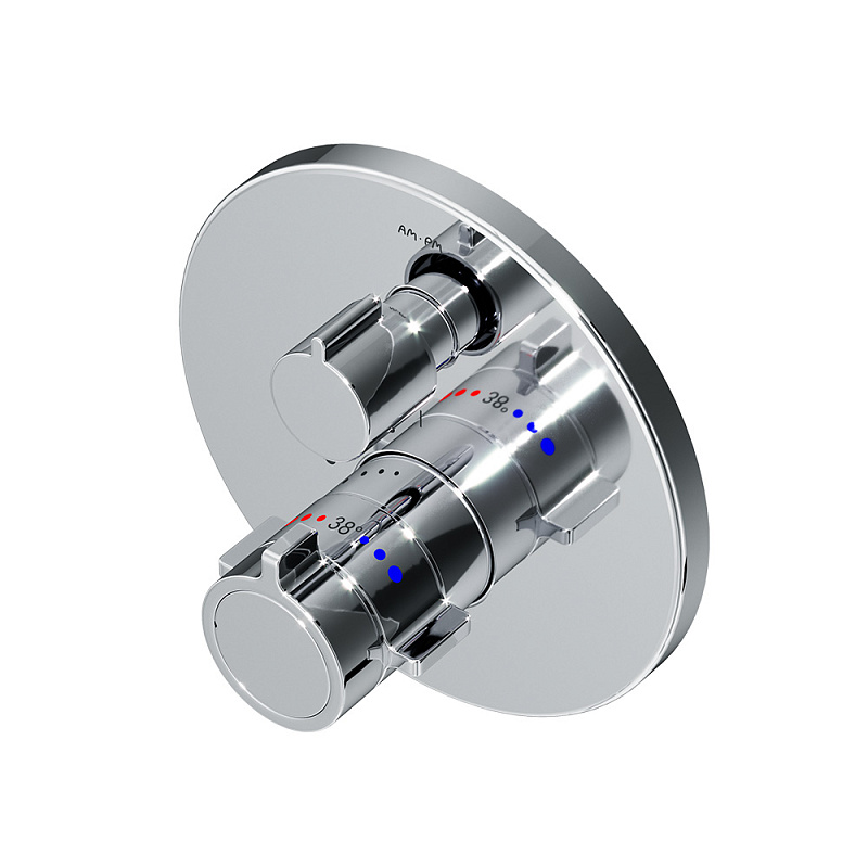 Встраиваемая душевая система AM.PM X-Joy FT85A3RH30 хром: тропический верхний душ, излив с душевой лейкой, термостат