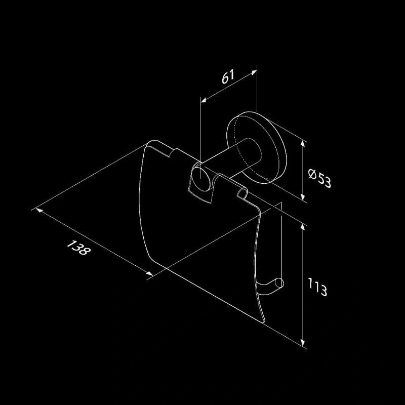 Держатель для туалетной бумаги настенный AM.PM X-Joy A85A341422 черный
