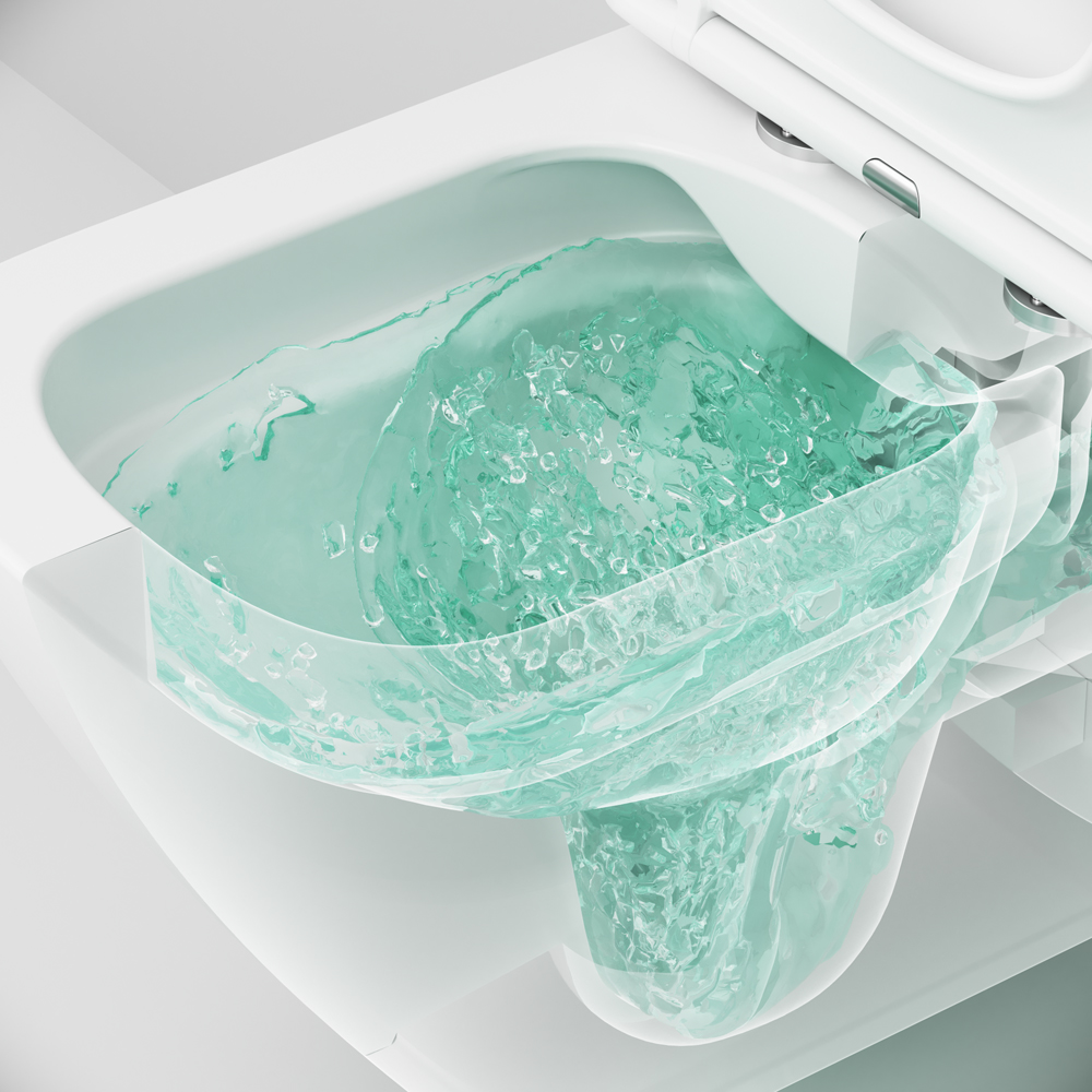 Унитаз подвесной FlashClean с сиденьем микролифт Spirit V2.0 C701701SC, Белый