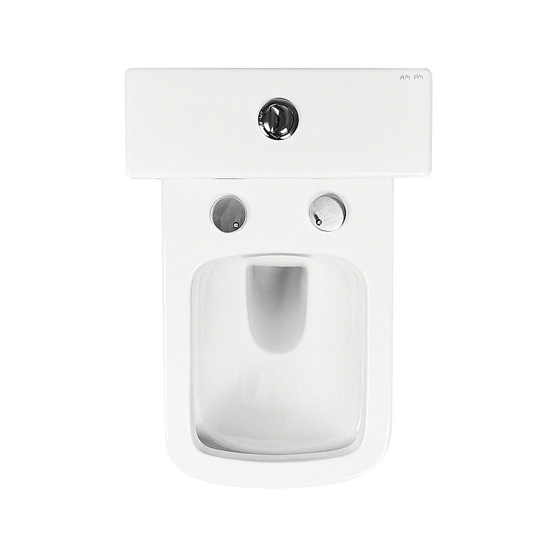 Унитаз-компакт напольный AM.PM Struktura C9S8600SC безободковый с сиденьем микролифт, белый