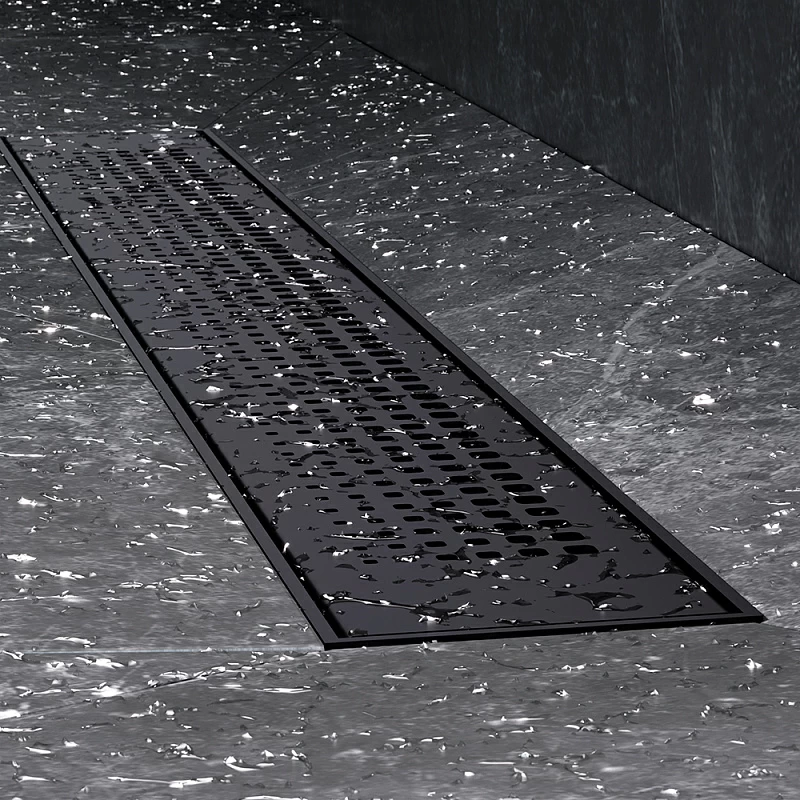 Душевой трап (лоток) 60 AM.PM PrimeFlow W02SC-P11-060-01BM комбинированный затвор с черной матовой решеткой