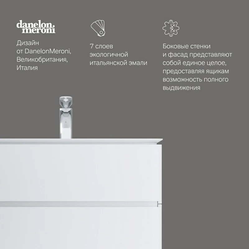 Тумба под раковину 80 AM.PM Sensation M30FHX0802WG белый глянец