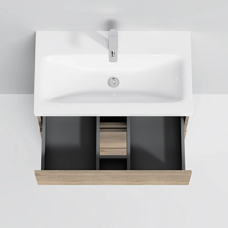 Тумба под раковину 75 AM.PM Gem S M91FSX0752OF напольная под дерево светлый дуб