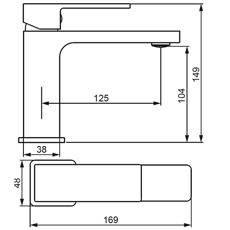 Смеситель для раковины (умывальника) Damixa Gala 530210300 черный