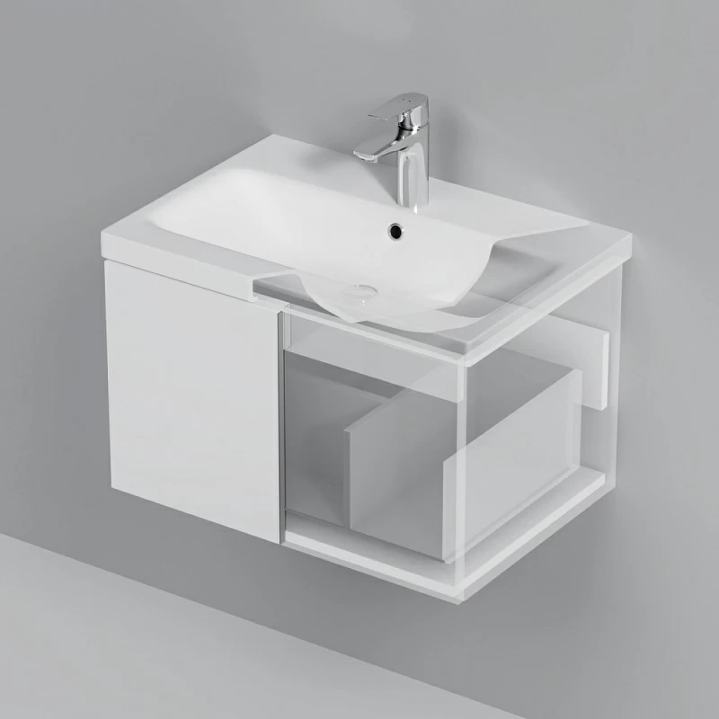 Тумба под раковину 60 AM.PM Gem M90FHX06021WG подвесная белый глянец