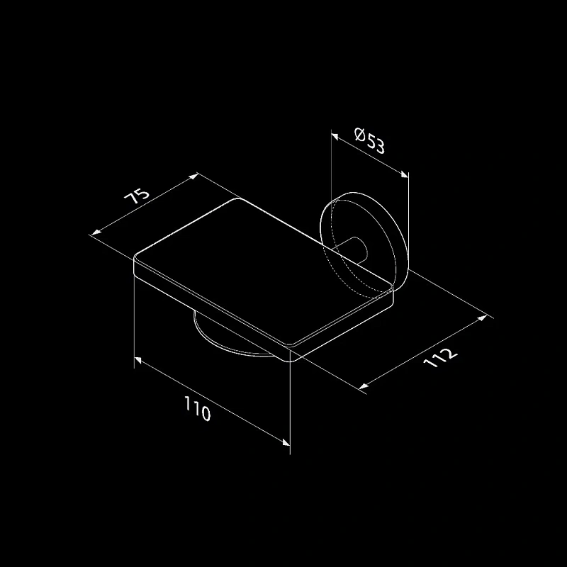Мыльница стеклянная настенная AM.PM X-Joy A85A34222 черная