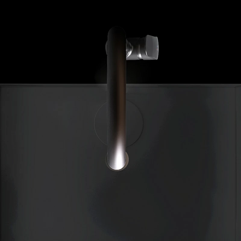 Смеситель для кухни AM.PM Like F8007802 высокий, хром, с черным гибким изливом и каналом питьевой воды