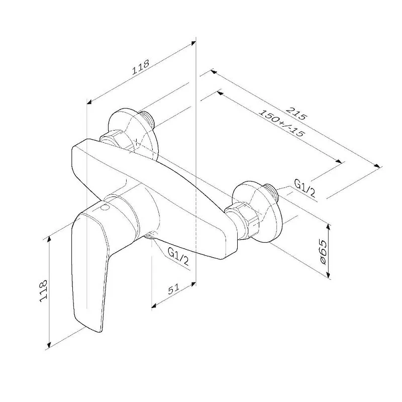 Смеситель для душа AM.PM Gem F90A20022 черный