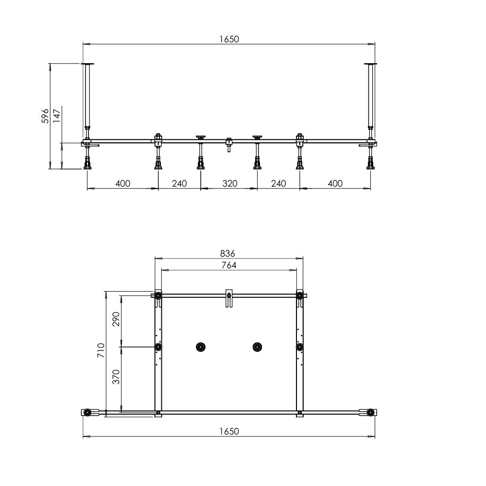 Каркас для ванны пристенной, 180x80 см X-Joy W94A-180U80W-R, Белый