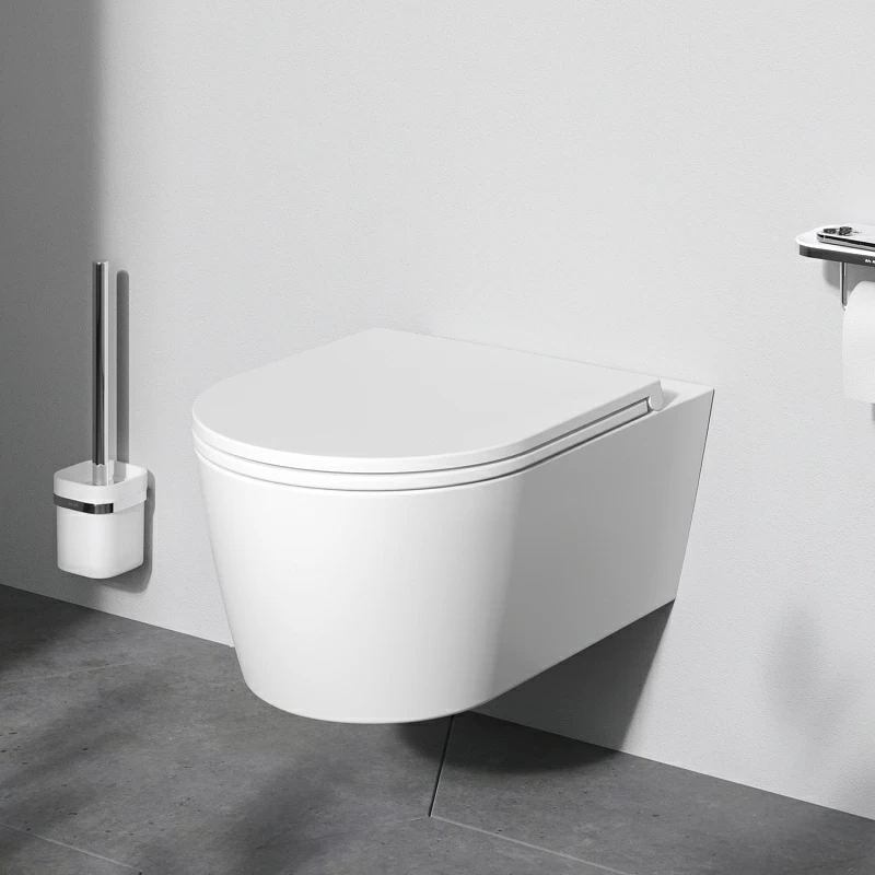 Унитаз подвесной AM.PM Func C8F1701SC (глубина 54 см) безободковый с сиденьем микролифт, белый