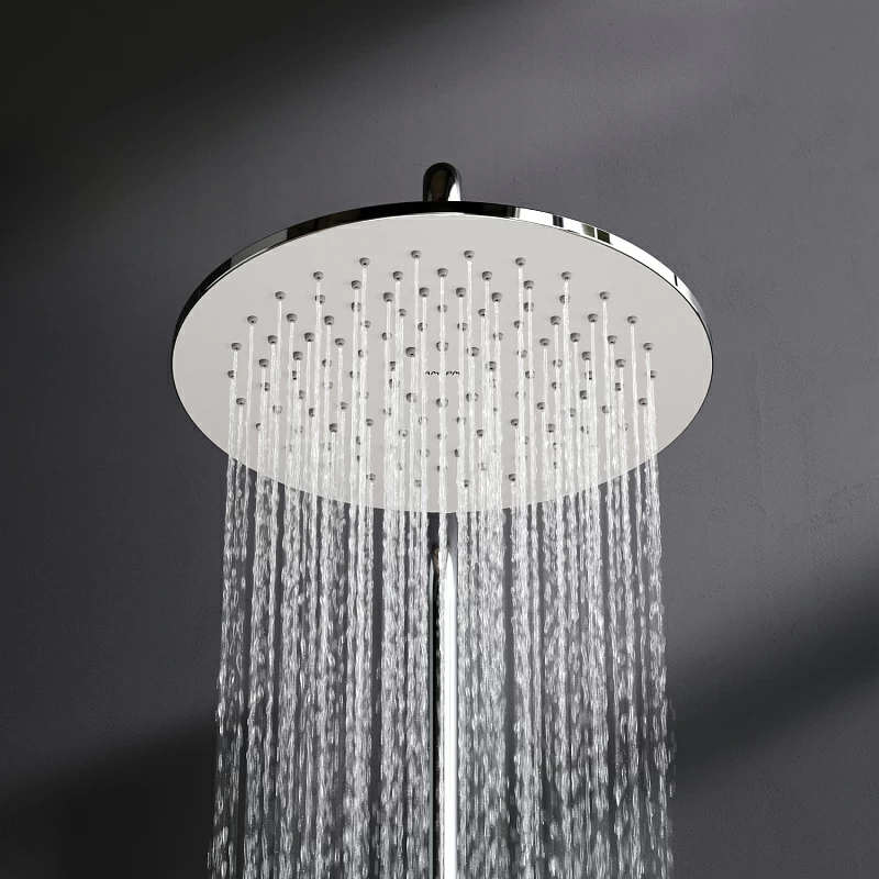 Душевая система AM.PM Sunny F0785C900 стойка с тропическим душем, смесителем, изливом, хром