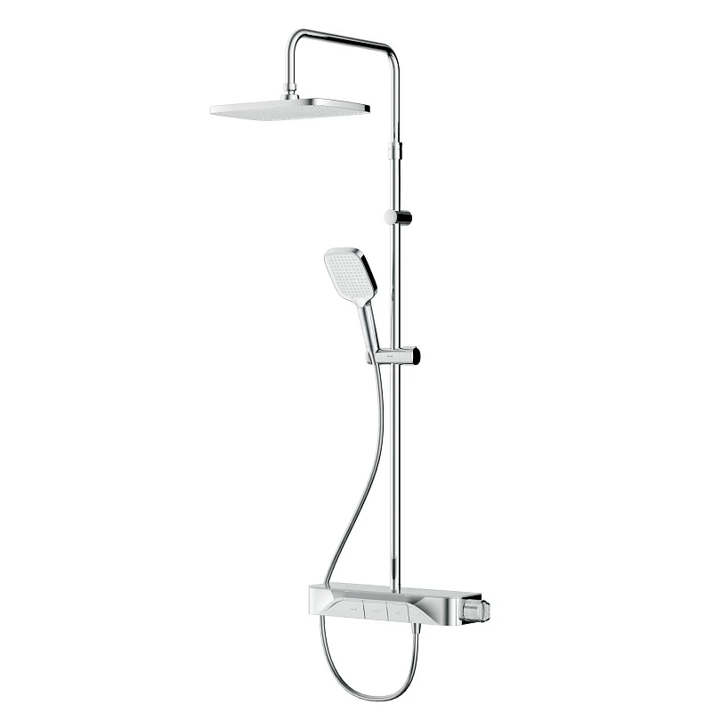 Душевая система AM.PM Func F078F200 стойка с тропическим душем, термостатом, смесителем, хром