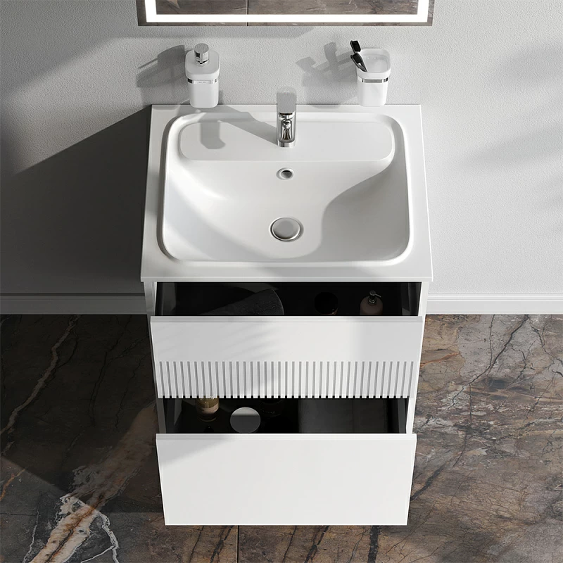 Тумба под раковину 60 AM.PM Func M8FFUX0602WM белая матовая