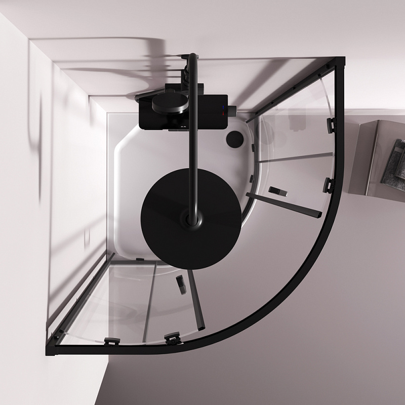 Душевое ограждение без поддона 80x80 AM.PM Above W9XG-401-8080-BT профиль черный