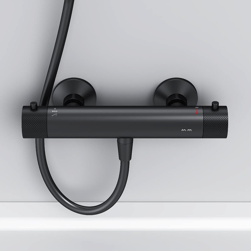 Смеситель для душа AM.PM Libre F6040022 термостат, черный