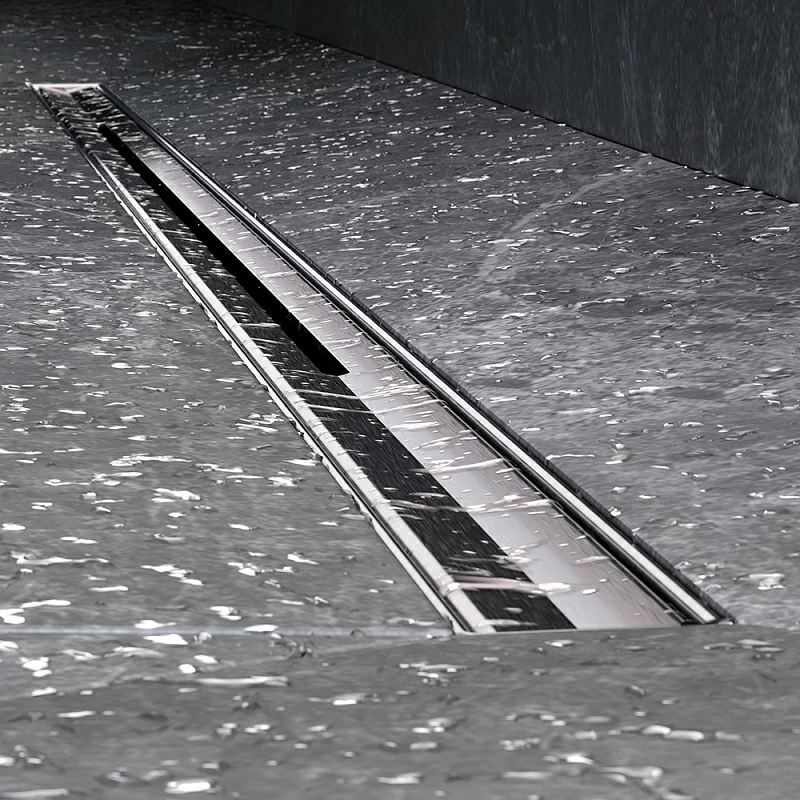 Душевой трап (лоток) 100 AM.PM MasterFlow Slim W01SC-S11-100-05SB комбинированный затвор со стальной матовой решеткой