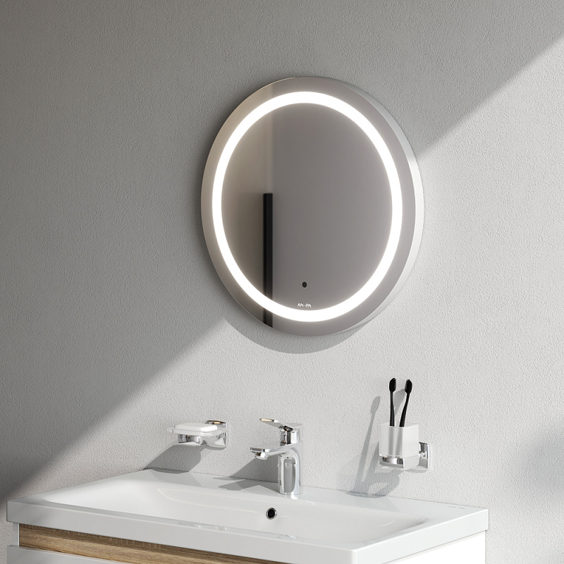 Зеркало с подсветкой в ванную круглое 50 AM.PM X-Joy M85AMOX0501WG сенсорное