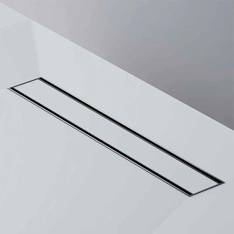 Душевой трап (лоток) 50 AM.PM PrimeFlow W02SC-U11-050-04BM комбинированный затвор с черной матовой решеткой под плитку