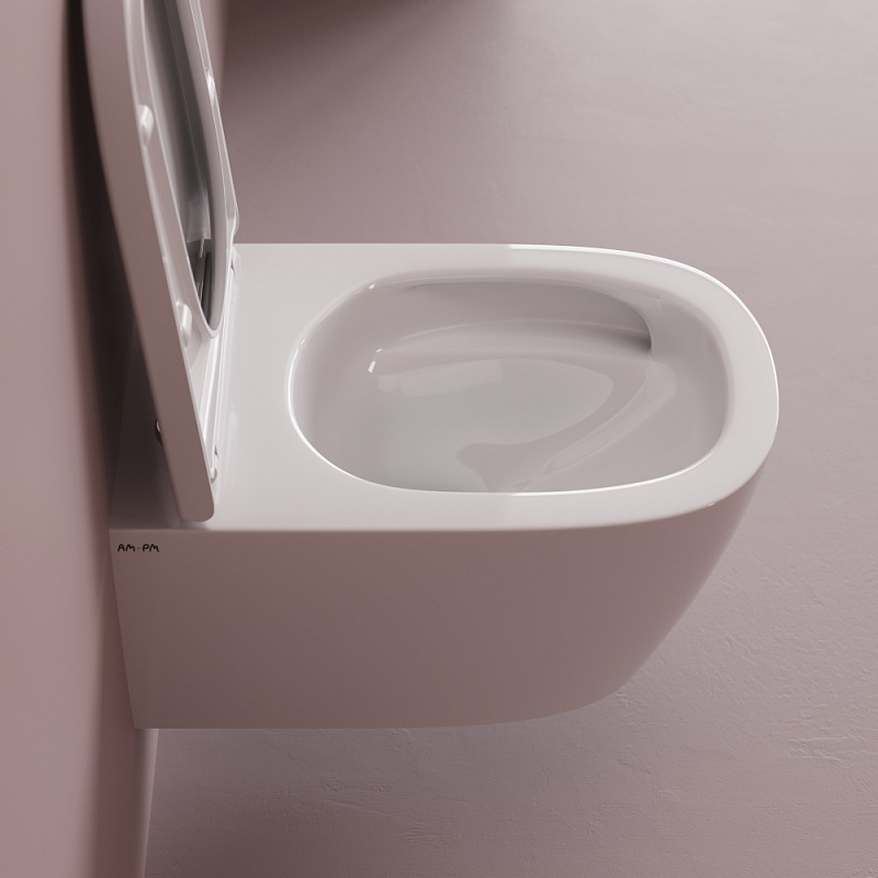 Унитаз подвесной AM.PM Libre C601901SC торнадо безободковый с сиденьем микролифт, белый