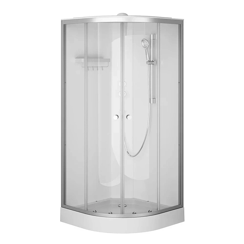 Душевая кабина 90x90 AM.PM X-Joy W94C-401-090MT профиль серебристый, низкий поддон