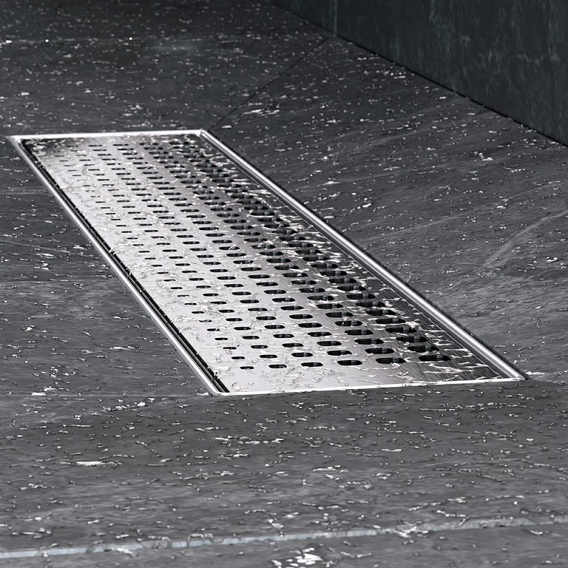 Душевой трап (лоток) 40 AM.PM MasterFlow W01SC-P11-040-01SB комбинированный затвор со стальной матовой решеткой