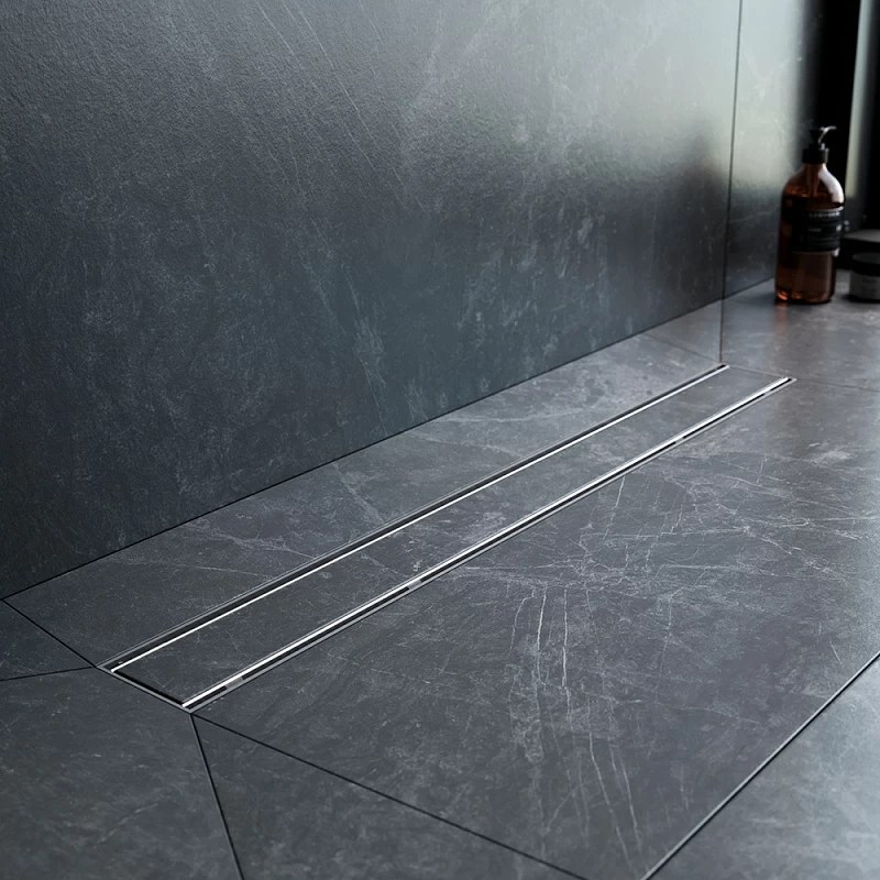 Душевой трап (лоток) 70 AM.PM PrimeFlow W02SC-U11-070-04SB комбинированный затвор со стальной матовой решеткой под плитку