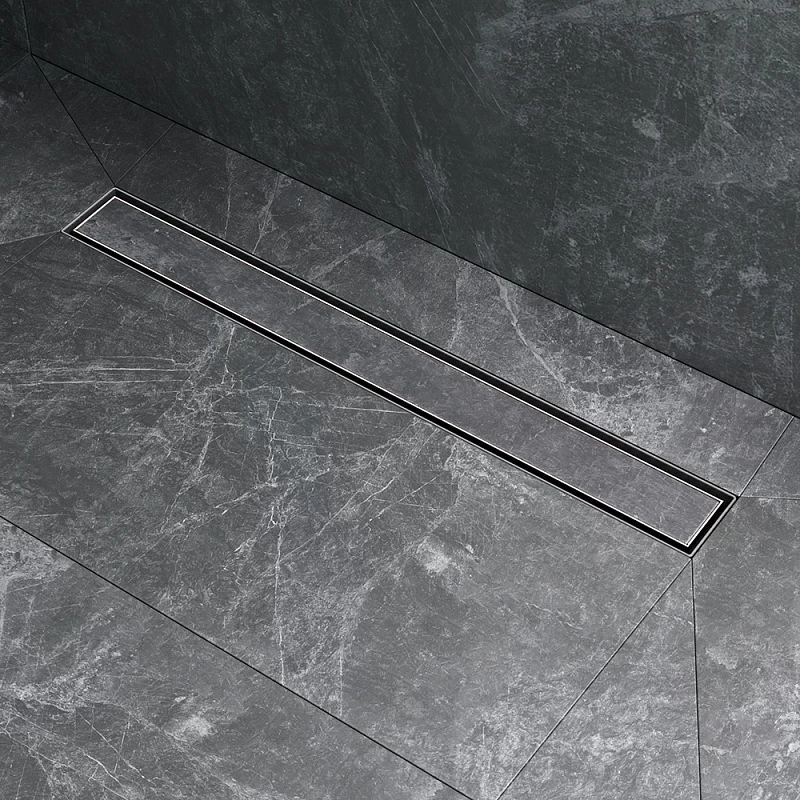 Душевой трап (лоток) 60 AM.PM MasterFlow W01SC-U11-060-04SB комбинированный затвор со стальной матовой решеткой под плитку