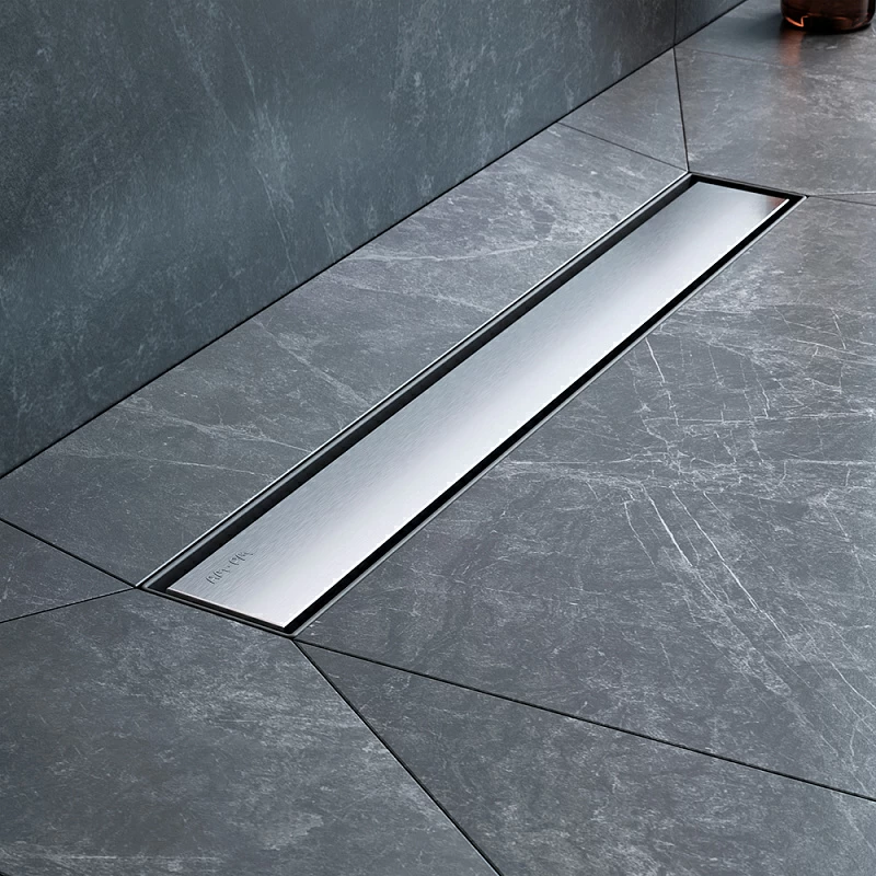 Душевой трап (лоток) 50 AM.PM MasterFlow W01SC-U11-050-04SB комбинированный затвор со стальной матовой решеткой под плитку