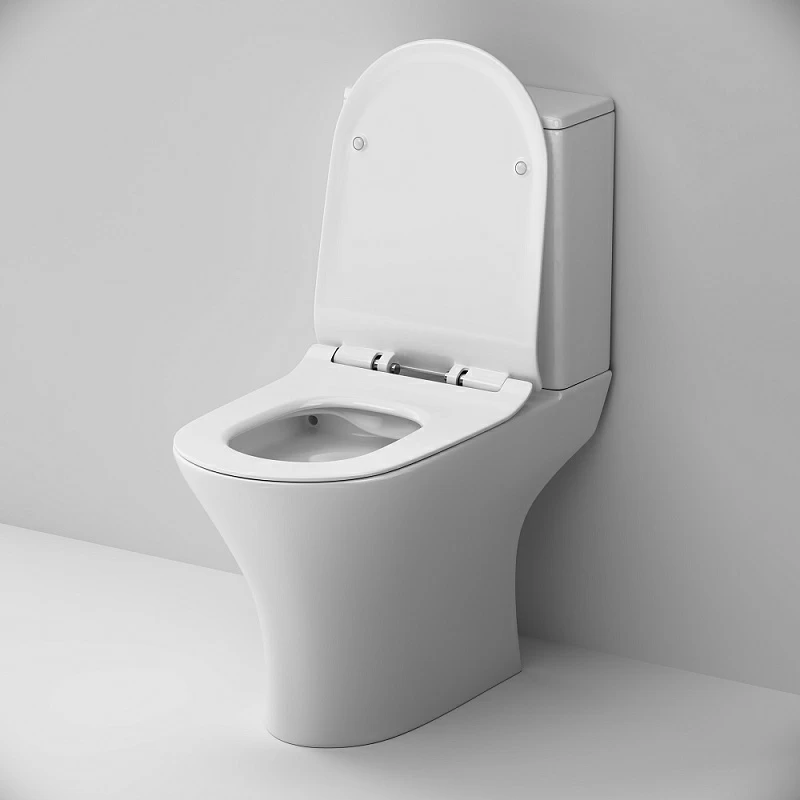 Унитаз напольный AM.PM Sense C748600SC безободковый с сиденьем микролифт, белый