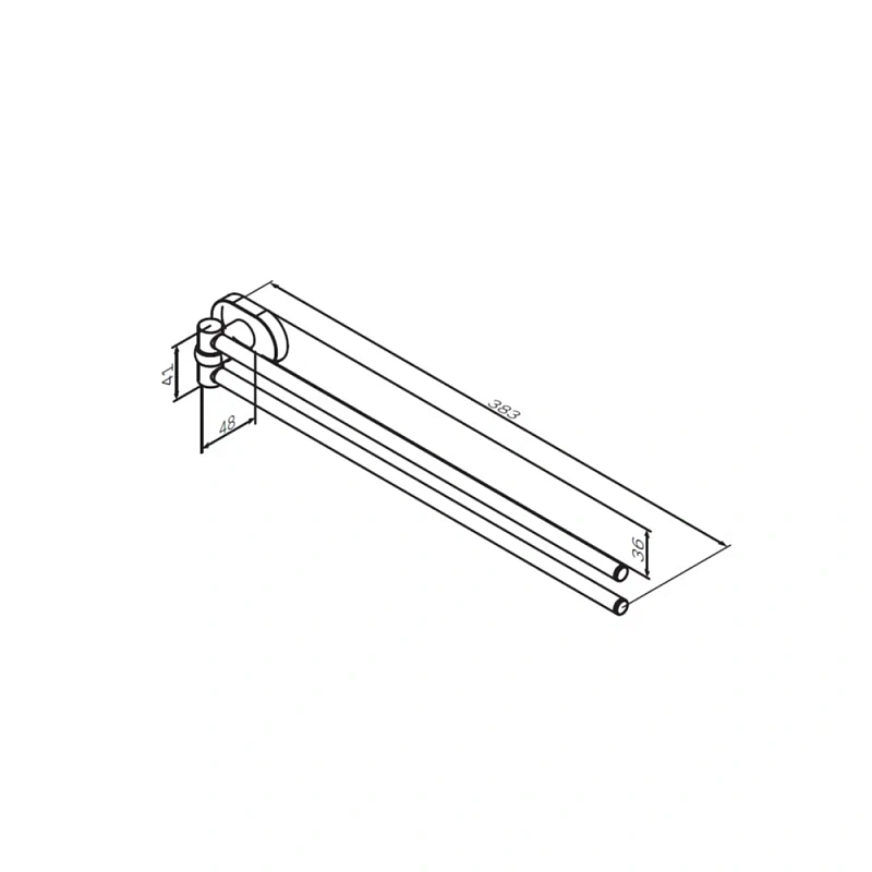 Вешалка для полотенец AM.PM Sense L A7432600 поворотная двойная хром
