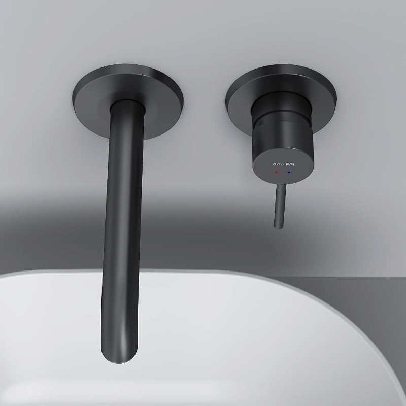 Смеситель для раковины (умывальника) AM.PM Libre F6072622 черный встраиваемый