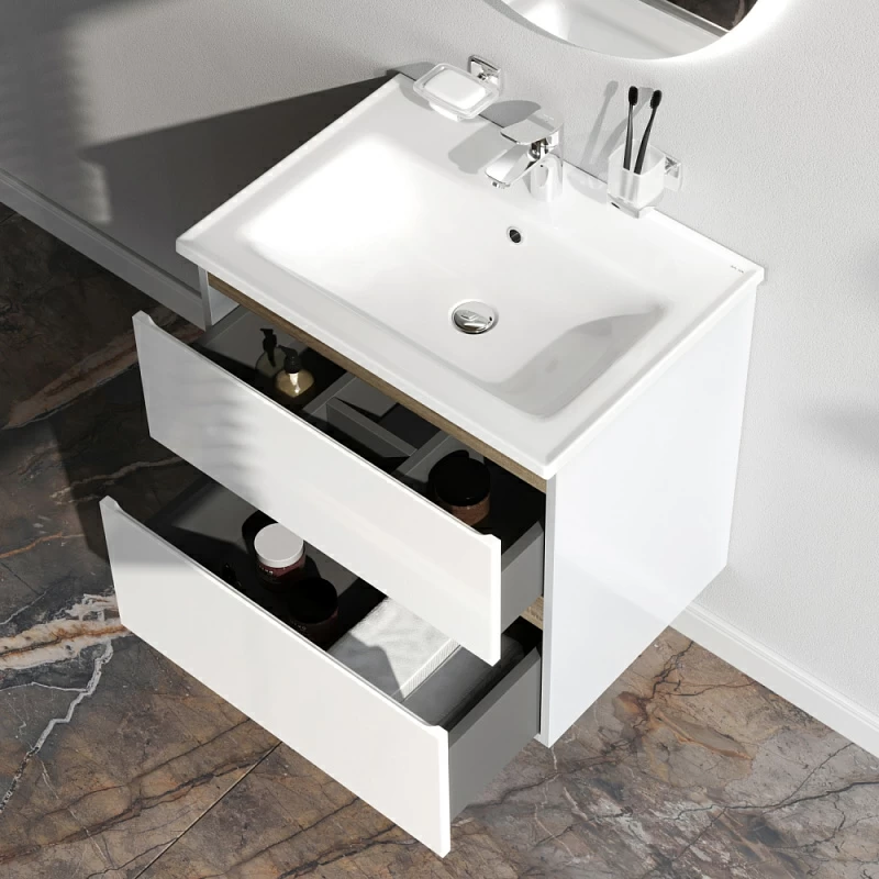 Тумба под раковину 65 AM.PM X-Joy M85AFHX0652WG подвесная белый глянец