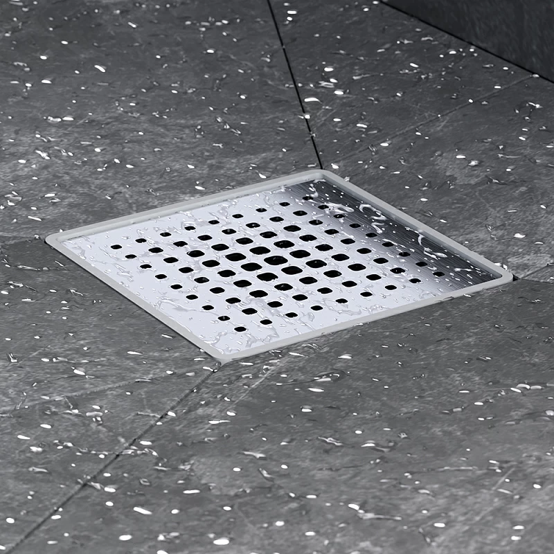 Душевой трап 10x10 AM.PM MasterFlow W01BD-P11-010-01SB комбинированный затвор со стальной матовой решеткой