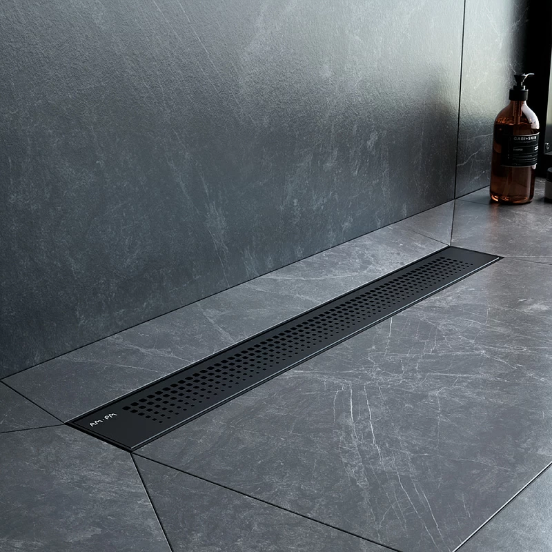 Душевой трап (лоток) 60 AM.PM PrimeFlow W02SC-P11-060-01BM комбинированный затвор с черной матовой решеткой