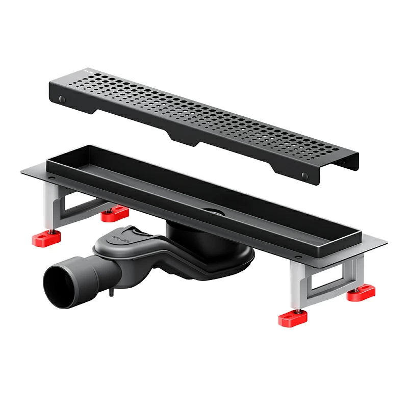 Душевой трап (лоток) 40 AM.PM MasterFlow W01SC-P11-040-01BM комбинированный затвор с черной матовой решеткой