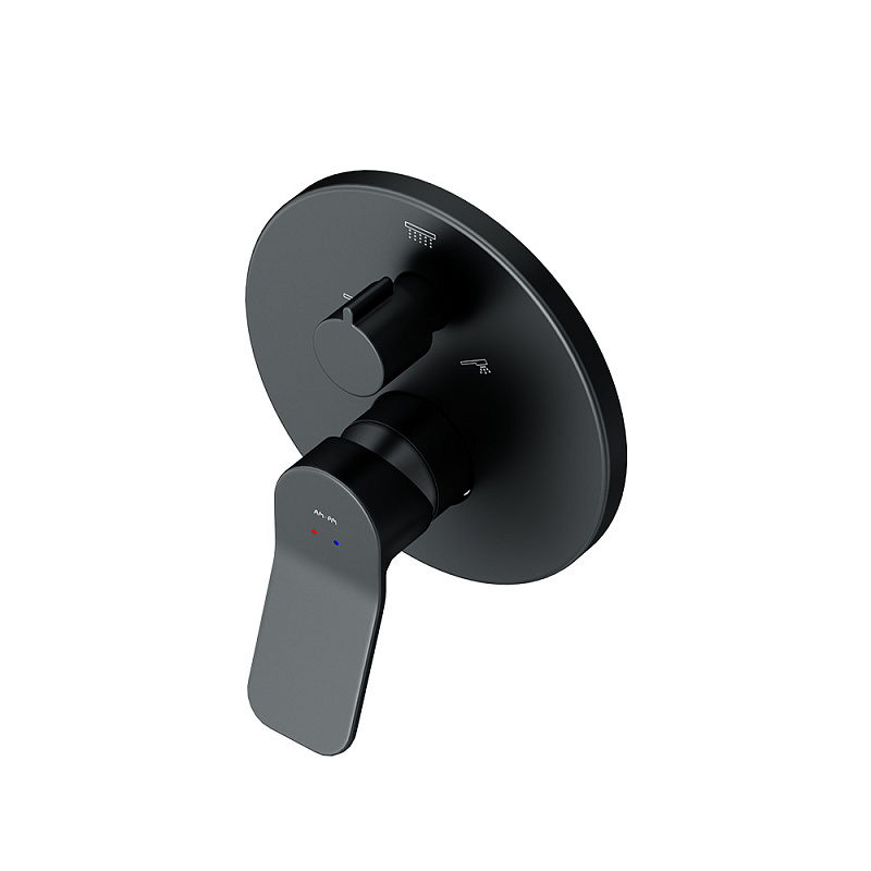 Встраиваемая душевая система AM.PM X-Joy FB85A3RH32 черный: тропический верхний душ, излив с душевой лейкой