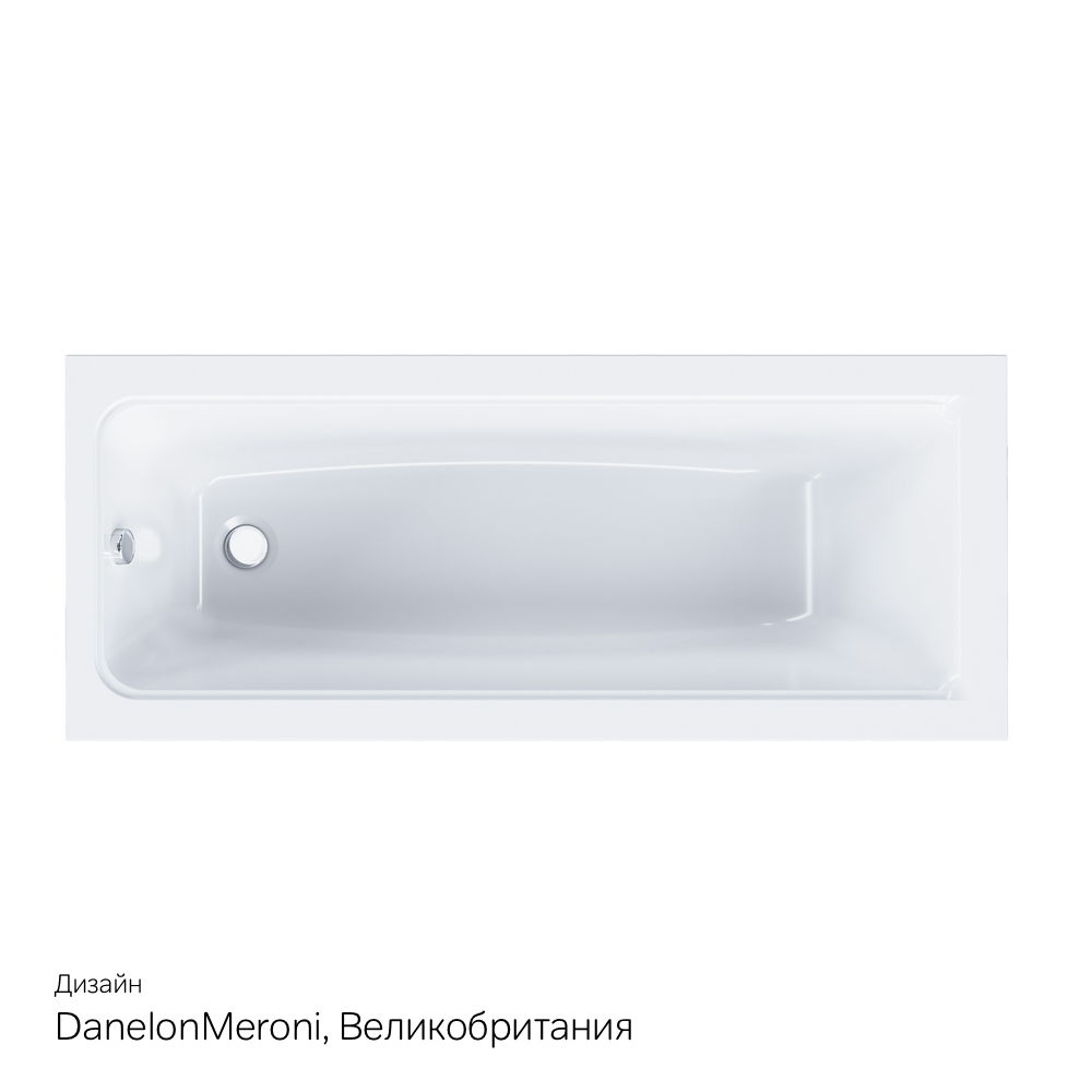 Ванна акриловая 170х70 см Gem W90A-170-070W-A1, Белый