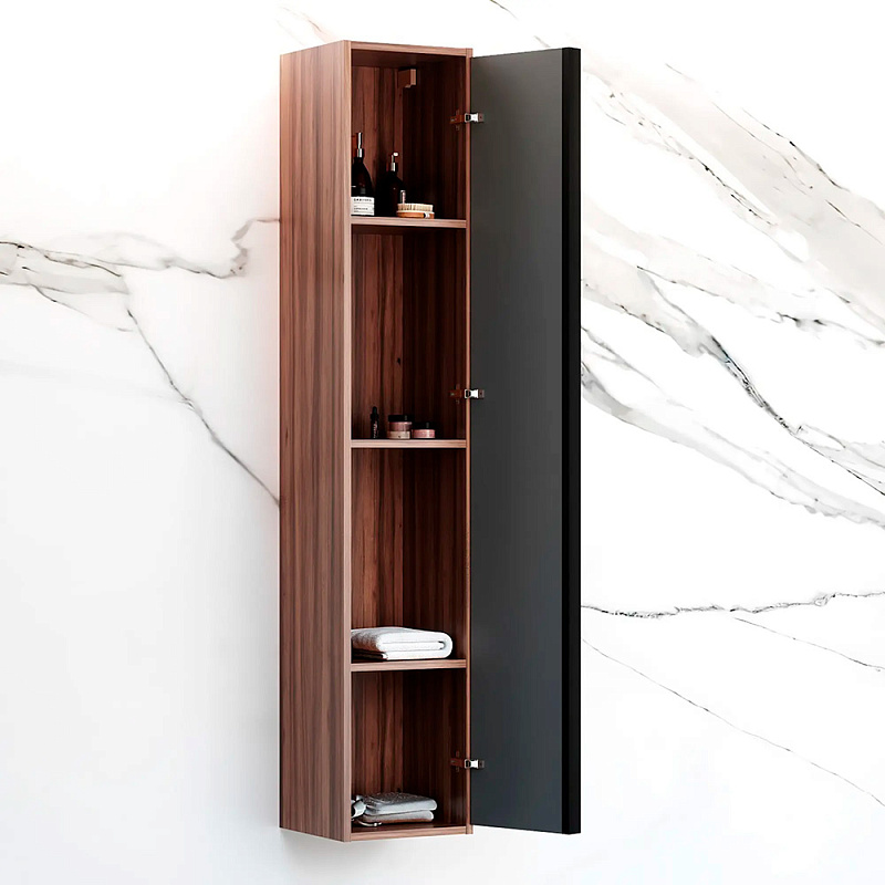 Шкаф-пенал для ванной 30 AM.PM Stern M7LCHR0306GMH навесной, под дерево