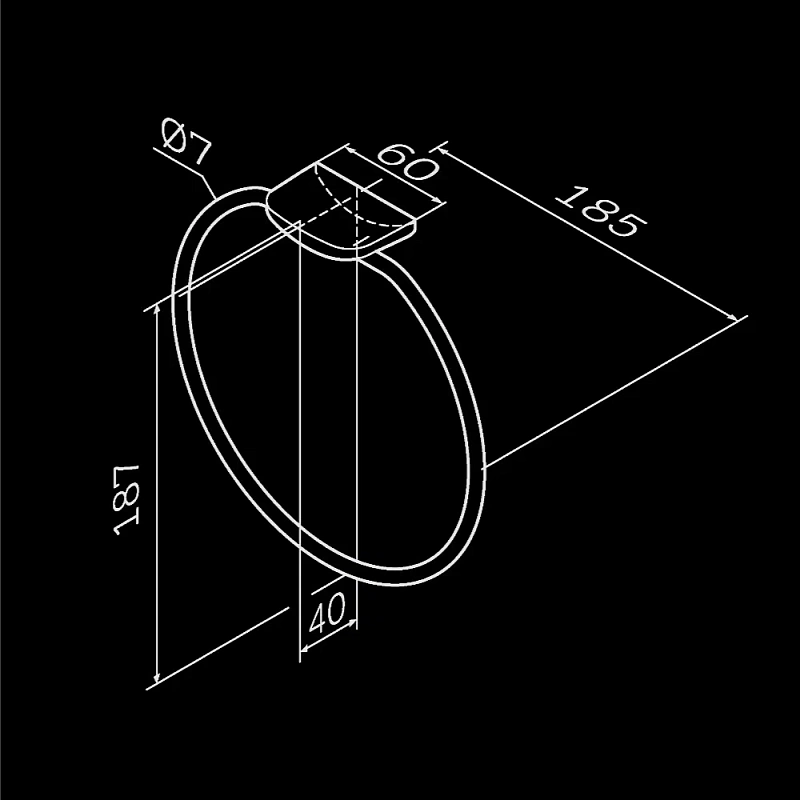 Кольцо для полотенец AM.PM Inspire 2.0 A50A34422 черное